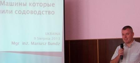Механізація садівничих процесів - виступ Маріуша Бундза (Польща)